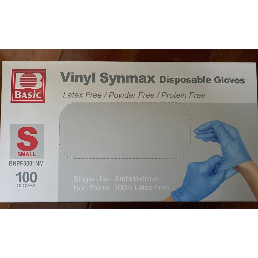 Synmax Nitrile Exam Gloves Small 100/Box Powder Free Rubber Latex Free‎ Medical
